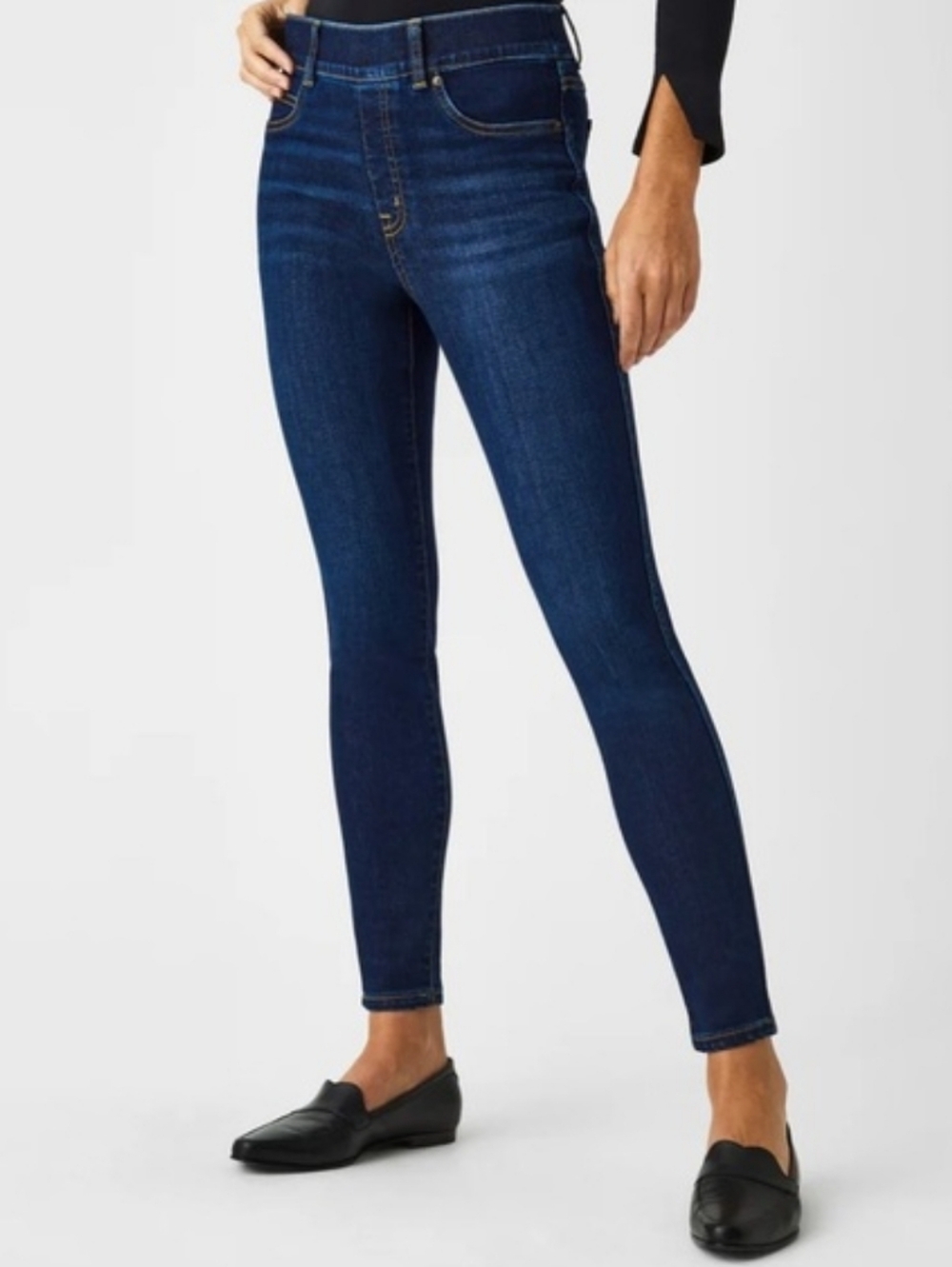 SPANX Women's Blue Denim Skinny Midnight Shade Jeans Medium LIKE NEW